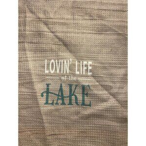 New Lake Life Table Runner Brown Small 16 X 24 Camper Décor